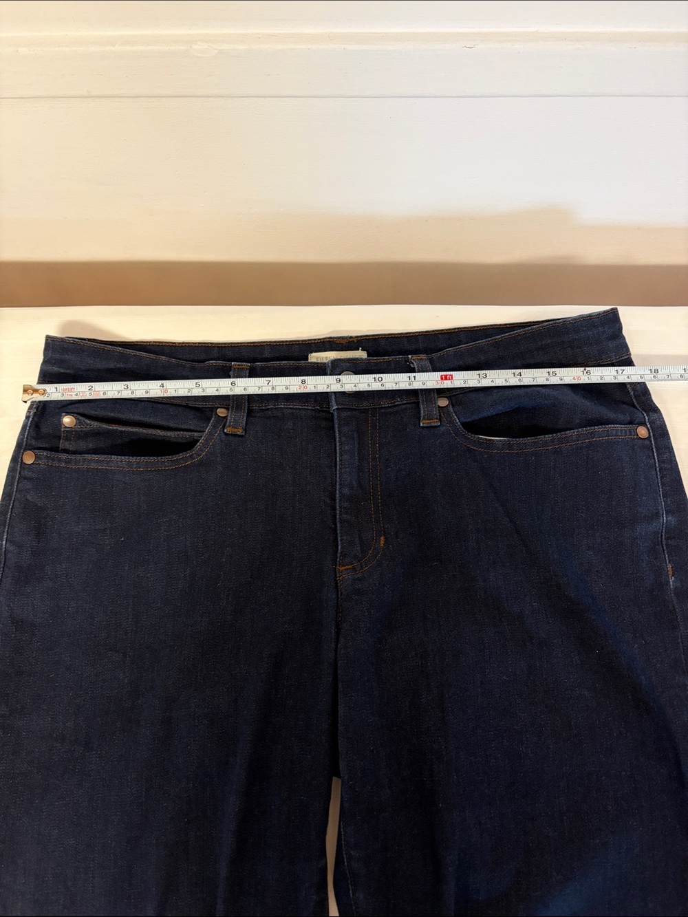 Eileen Fisher Cotton Stretch Denim Slim Jean classic 5 pocket jeans women’s 14 - Picture 10 of 14